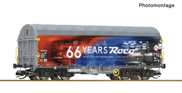 ROCO 6680064 - Schiebeplanenwagen „66 Jahre ROCO“